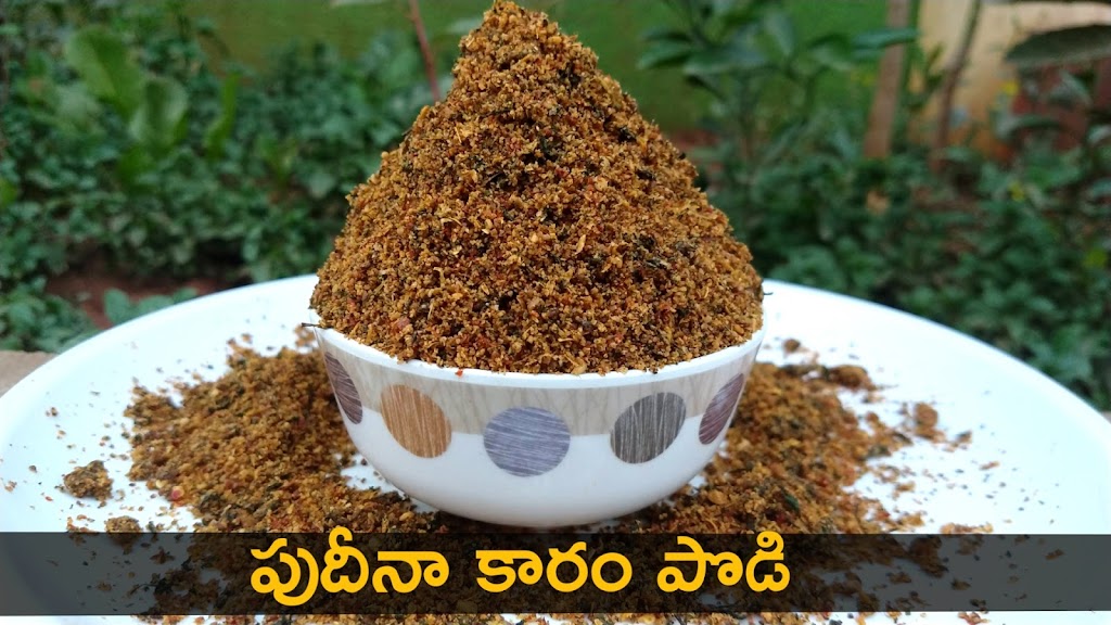 Mint Powder Making at Home | Pudina Karam Podi Recipe in Telugu